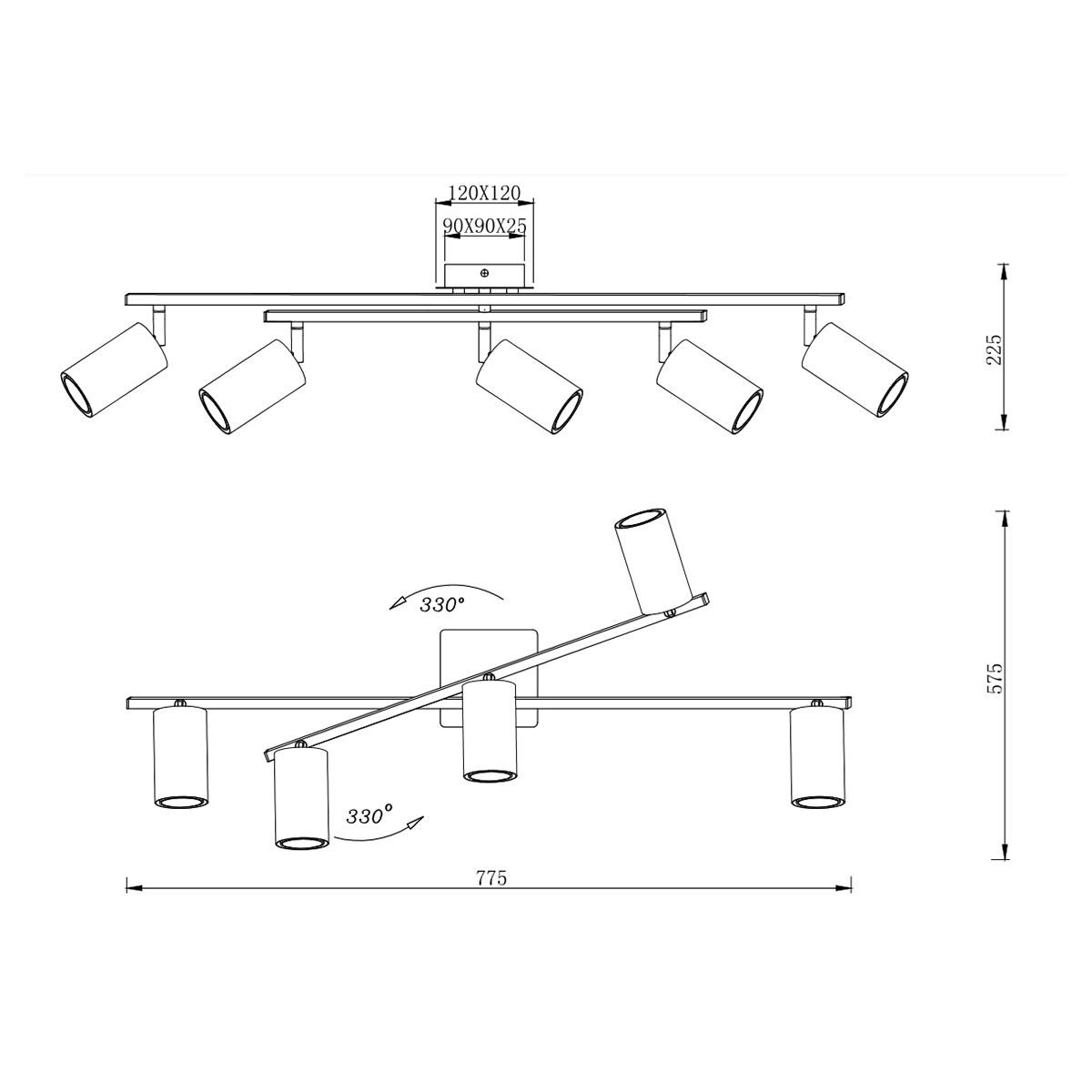 Lampadari & plafoniere: Deckenleuchte, Weiss, 77 cm x 57 cm – Nuovo (secondo la descrizione) da Kreuzlingen venduto da Smart-Light 4