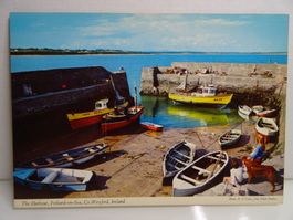 Vintage Postkarte Irland Hafen Fethard-on-Sea