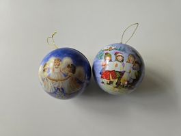 2 herzige Weihnachtskugeln mit Puzzle