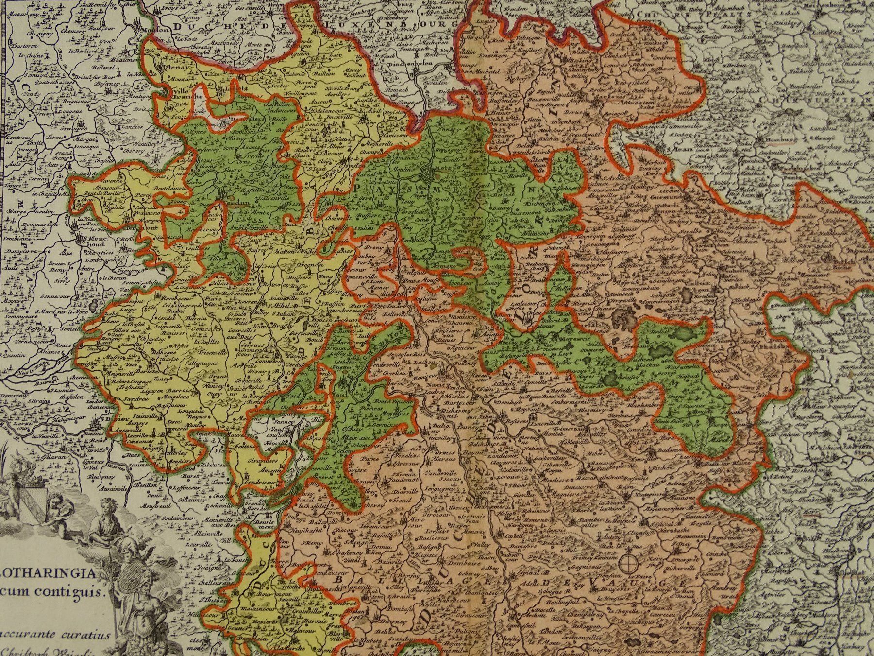 Landkarten & Atlanten: LOTHRINGEN, LORRAINE, KUPFERSTICHKARTE – Gebraucht aus Grüningen von Kartensammler 2