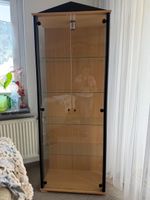 Vitrinenkasten Glas Holz Schwarz Buche Holz Neu Masse 180x40