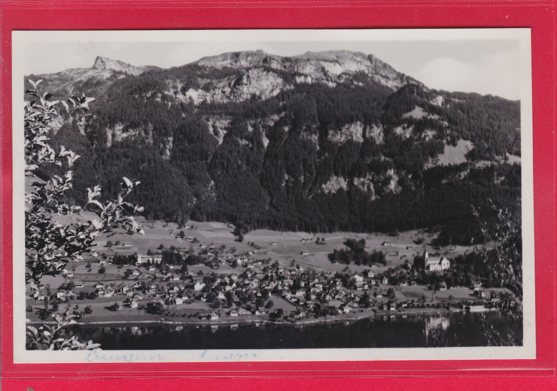 Ansichtskarten: LUNGERN AM SEE, 8.8.1950 – Gebraucht aus Oberrieden von Gebirgsstelze