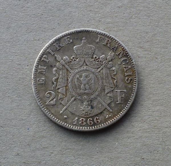 Tutti le monete: Frankreich ++ 2.- Francs 1866 BB – Usato da Walkringen venduto da Casablanca777 1