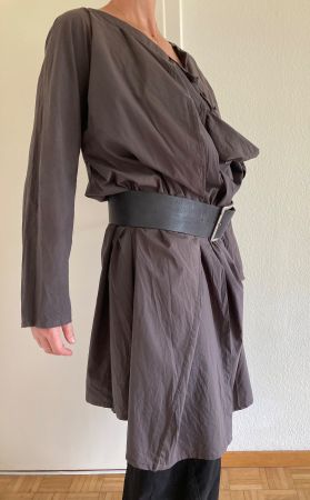 Rundholz Designer Tunika Gr. M Anthrazit Baumwolle Elegant