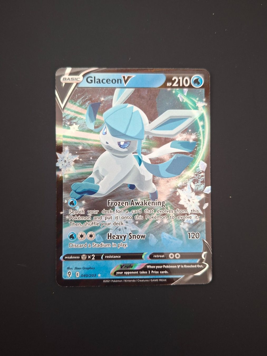 Pokémon Carte collezionabili: Glaceon V #040 Evolving Skies EN – Usato da Biasca venduto da Sara_Poke123