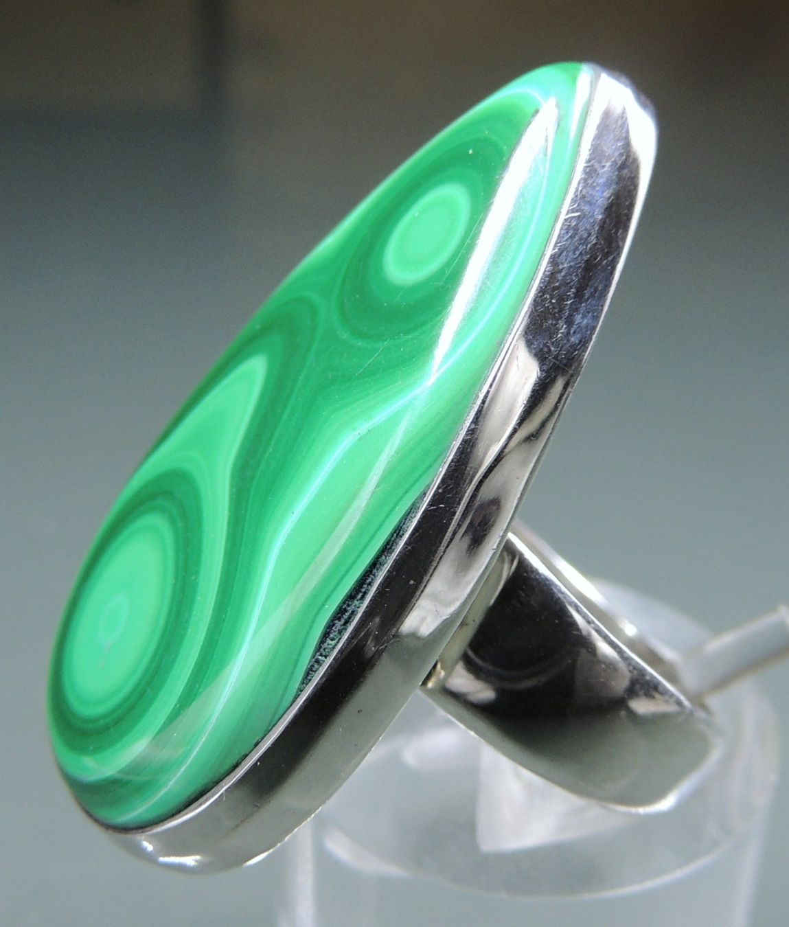 Bagues: Malachit Silber 925 Fingerring – Neuf avec emballage d'origine à Waldenburg par schaller707 4