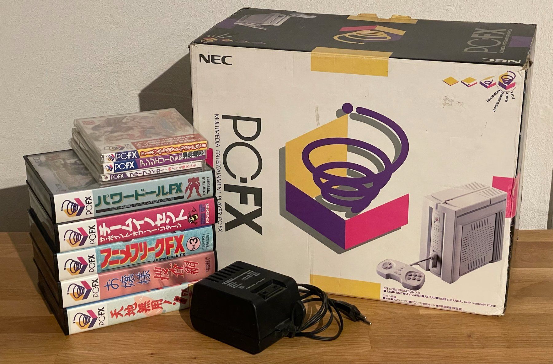 Nec Console: NEC PC-FX Complete in Box + 8 Games + Power Transf. (Rare) – Usato da Vevey venduto da retrovg