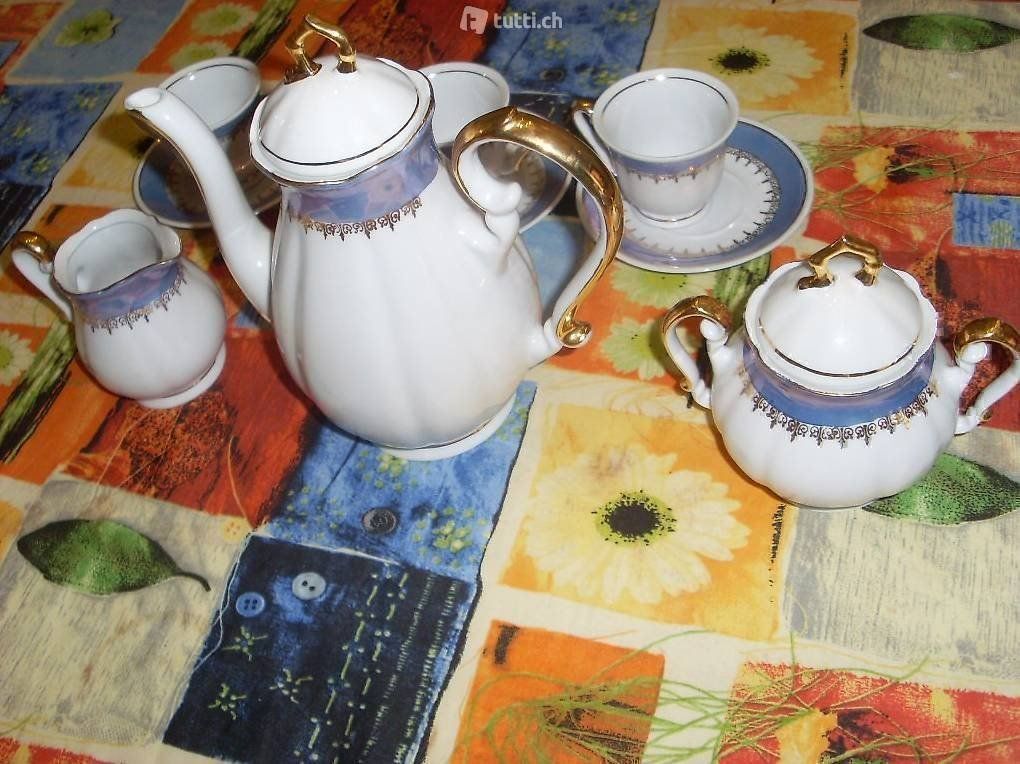 Set di piatti: Servizio da4 caffé,ceramica,bordo dorato – Usato da Coldrerio venduto da camillo71 2