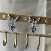 Silber 925 Herz und Schleife Ohrstecker