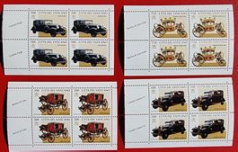 VATIKAN PAPST KUTSCHEN AUTOS VIERERBLOCK 1997** POSTFRISCH