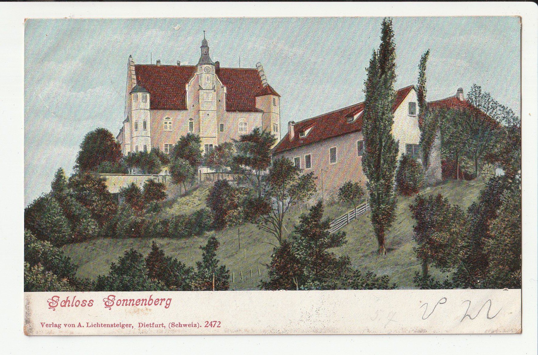 Cartoline postali: Schloss Sonnenberg Stettfurt – Usato da Rheineck venduto da rhynegg