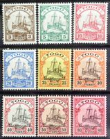 Deutsche Kolonie TOGO 1900–1918: 3–80 Pf., *