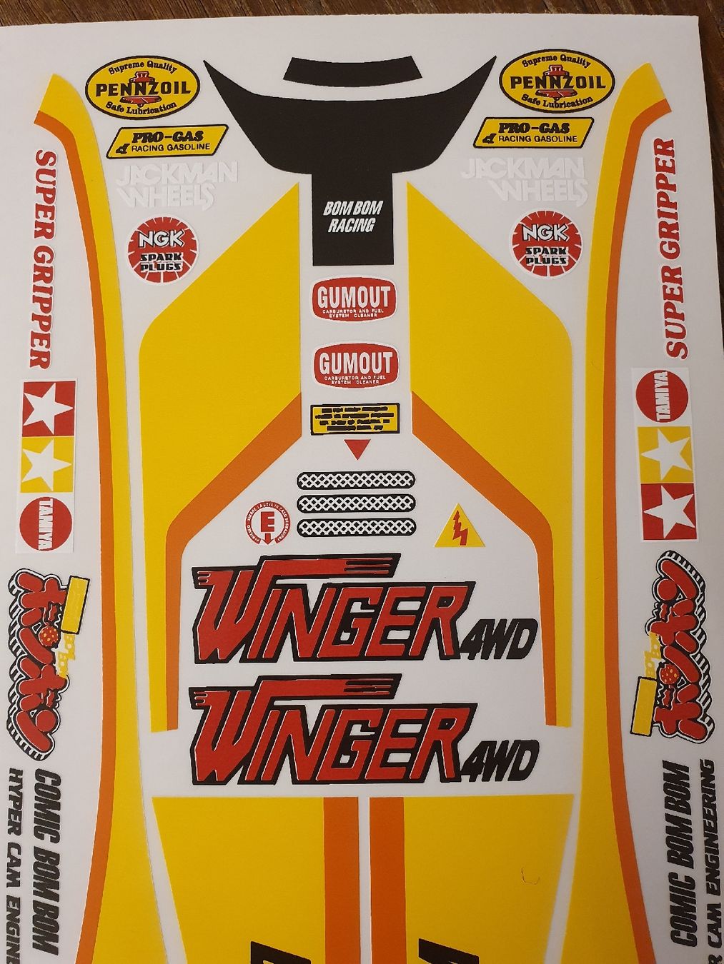 Tamiya Modellismo RC: Repro Decal Set zu Tamiya Winger – Nuovo (secondo la descrizione) da Pfäffikon ZH venduto da Domdalion 1