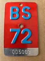 Velonummer BS 72 plaque velo