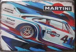 NEU/OVP: Blechschild Martini Race Auto Garage Deko