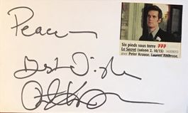 Peter Krause Autogramm signiert Karte mit Bild 8x13cm
