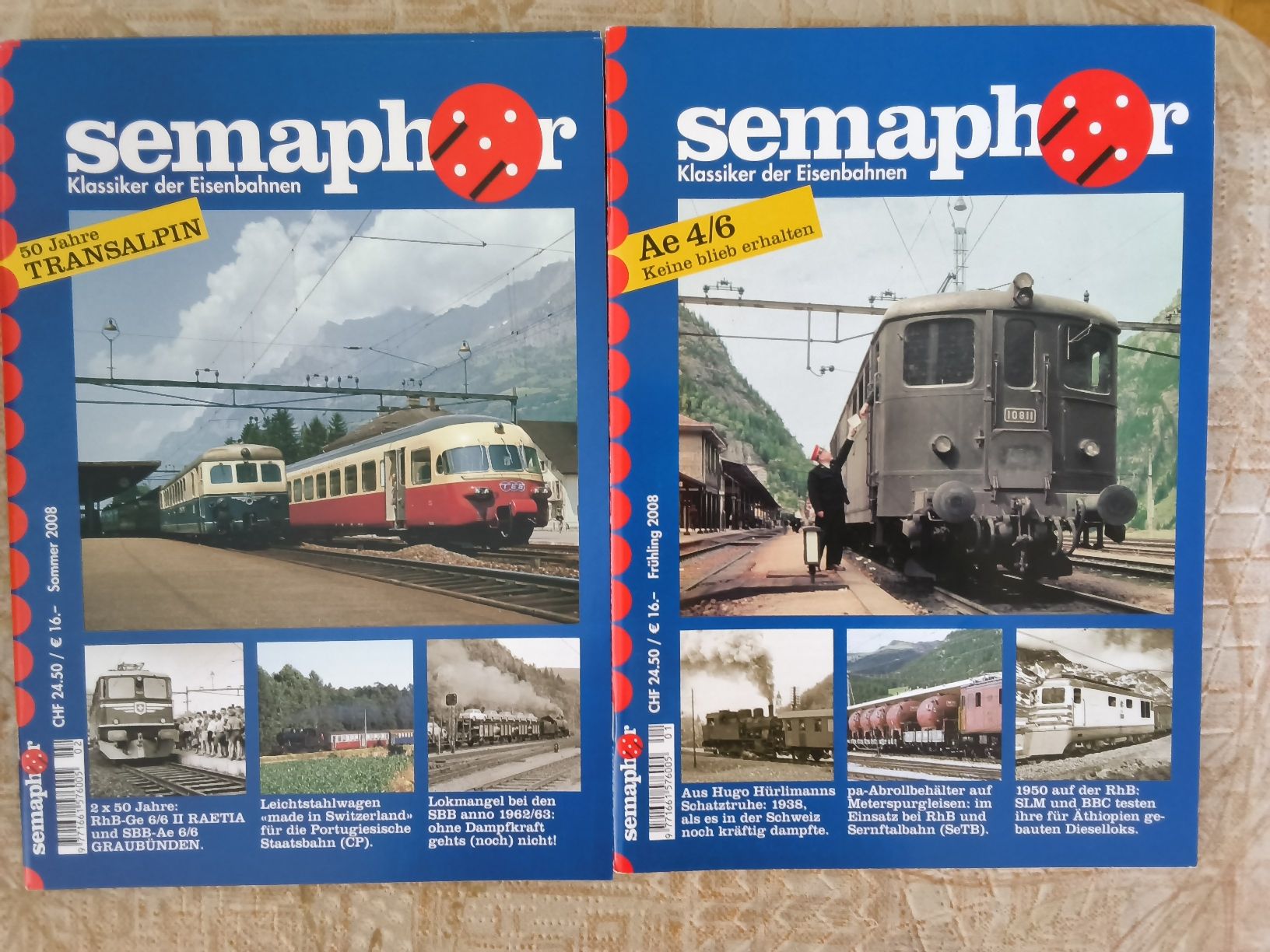Riviste & Magazine: set 4 Eisenbahn-Hefte Semaphor 2008 wie neu – Usato da Hallau venduto da histoiremerveilleuse 2