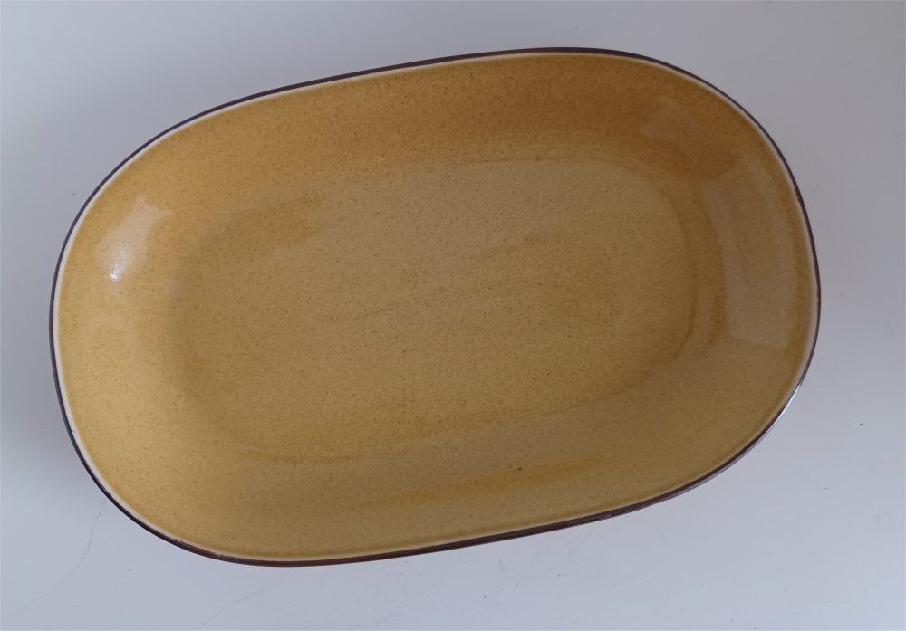Rössler Piatti di portata: RÖSSLER Senfgelb Platte 32x21cm -E85 – Usato da Morges venduto da vimajes12
