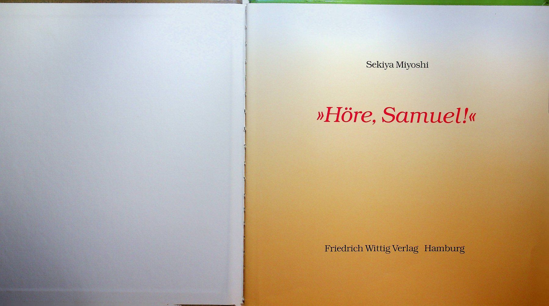 Libri: Sekiya Miyoshi Höre, Samuel ! – Usato da Reitnau venduto da Zaomir 1