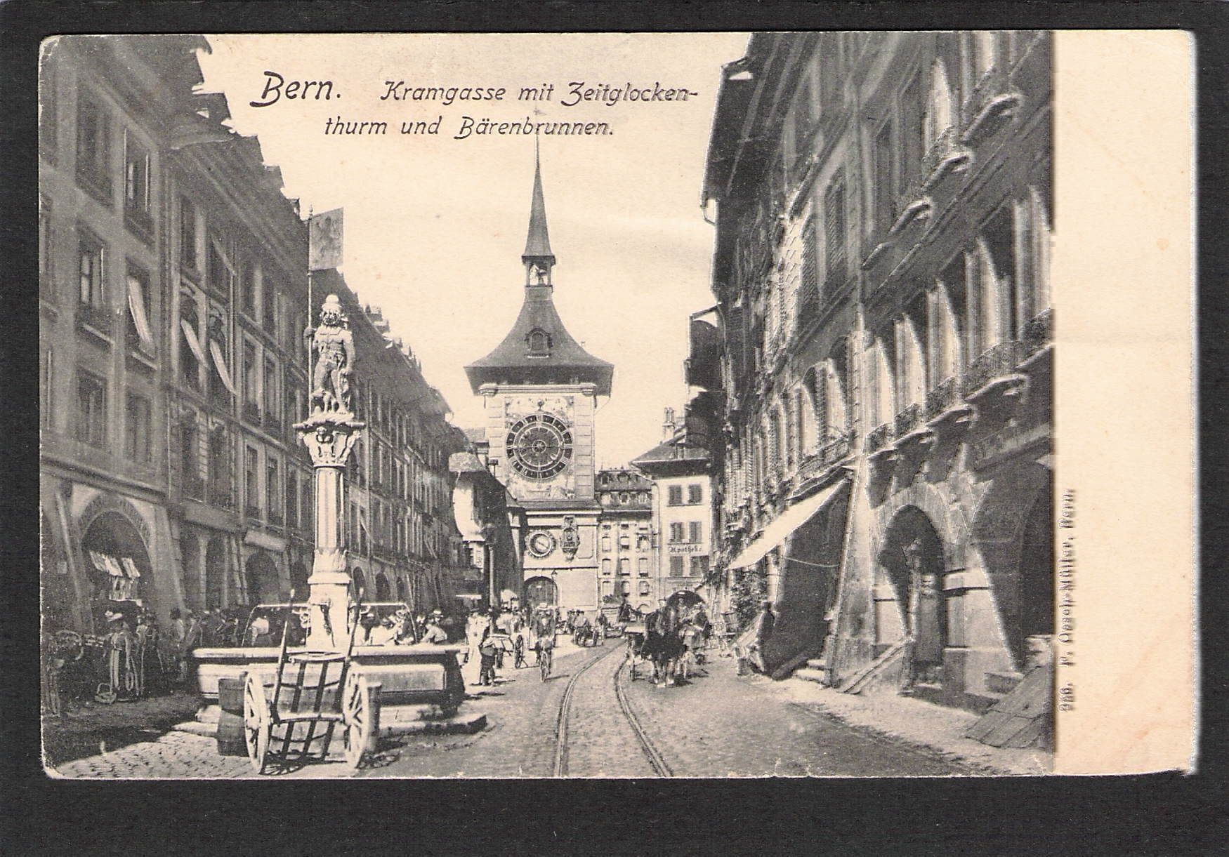 Cartoline postali: AK/ Bern Kramgasse , belebt – Usato da Reichenburg venduto da Pipo-67