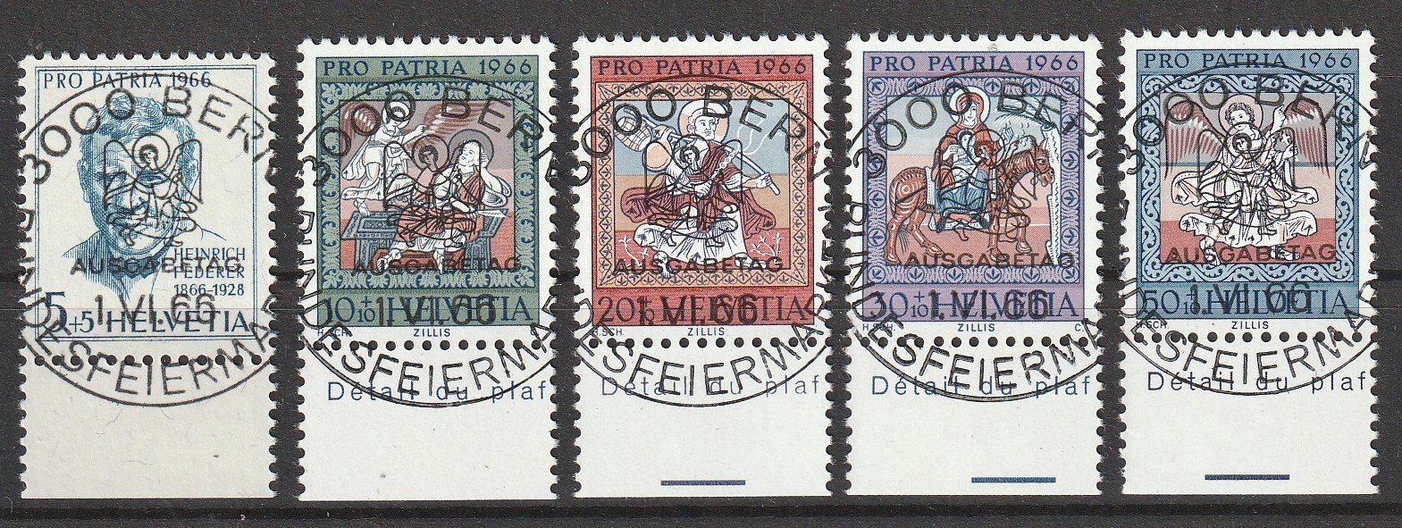 Tutti i francobolli: 1966 Pro Patria mit ET - Vollstempel – Nuovo (secondo la descrizione) da Homburg venduto da masina01