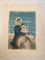 Fascinierte Farbige Litho Walter Sautter  mit Notiz !