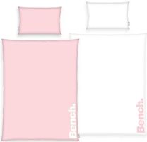 Bettwäsche Bench rosa/weiss CH Mass 160x210 + 65x100cm