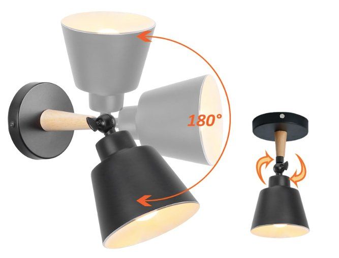 Lampade: Vintage Industrie Wandleuchte – Nuovo e nell'imballaggio originale da Geneve venduto da Titi2008 3