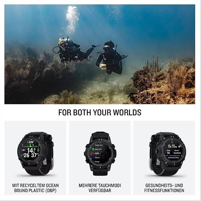 Garmin Smartwatch: Garmin Descent G2 Tauchcomputer / Smartwatch, Schwarz – Usato da Winterthur venduto da Zimtsternrider3000 2