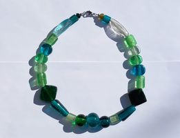 Handgemachte  Grüne Glas Kette