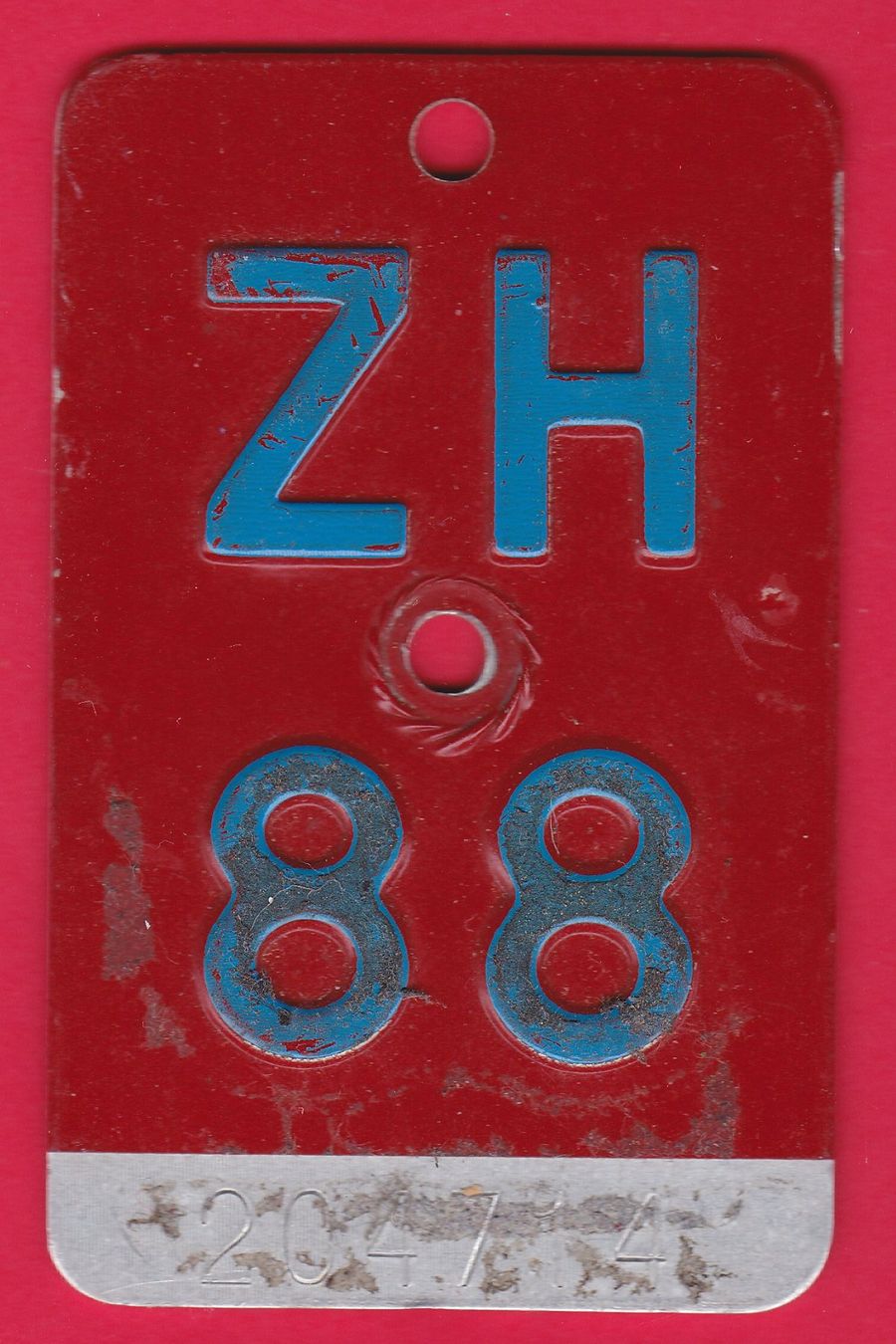 Insegne: VELONUMMER / FAHRRADSCHILD, ZH 88 – Usato da Oberrieden venduto da Gebirgsstelze