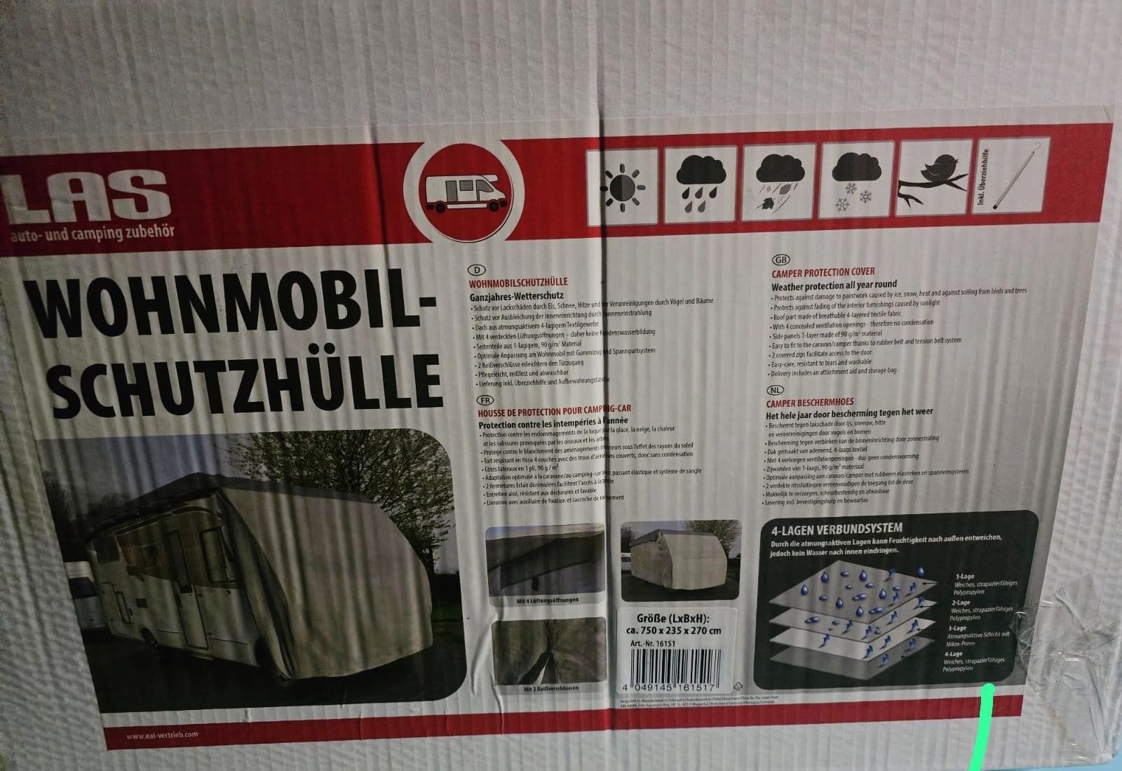 Coperture & Stuoie termiche: Originalverpackte Wohnmobil-Schutzhülle – Usato da Samstagern venduto da Ombrellorosso