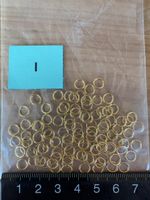 100 Ösen Gold farbig / für Modeschmuck