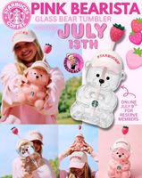 Starbucks Summer 26 Glass Cup Bearista Teddybär OVP 20oz
