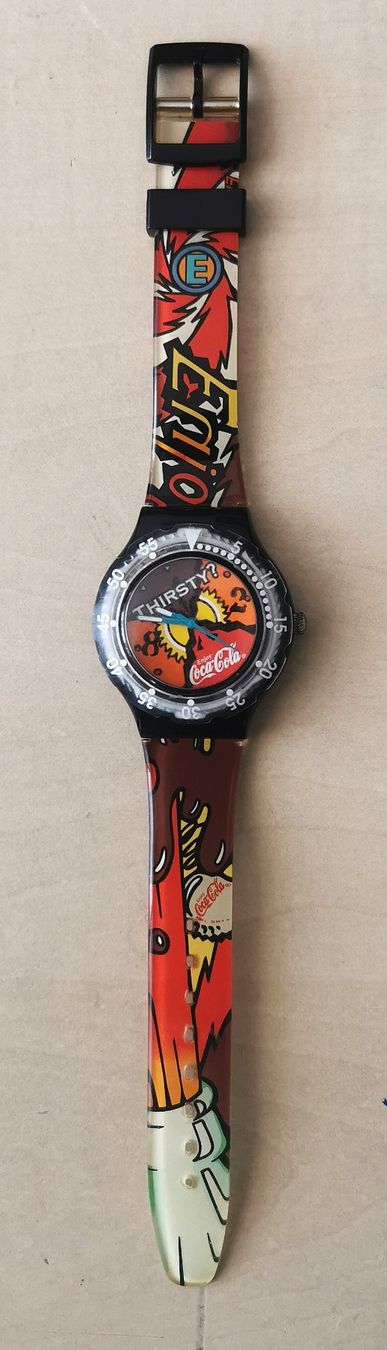 Swatch Orologi: Swatch Uhr Coca-Cola "Thirsty" Modell selten – Usato da Sulgen venduto da mabaeurle