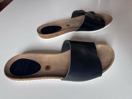 Sandale Gr. 38 Leder schwarz
