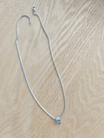 Collier argent 925 avec pendentif pierre bleue, 42 cm