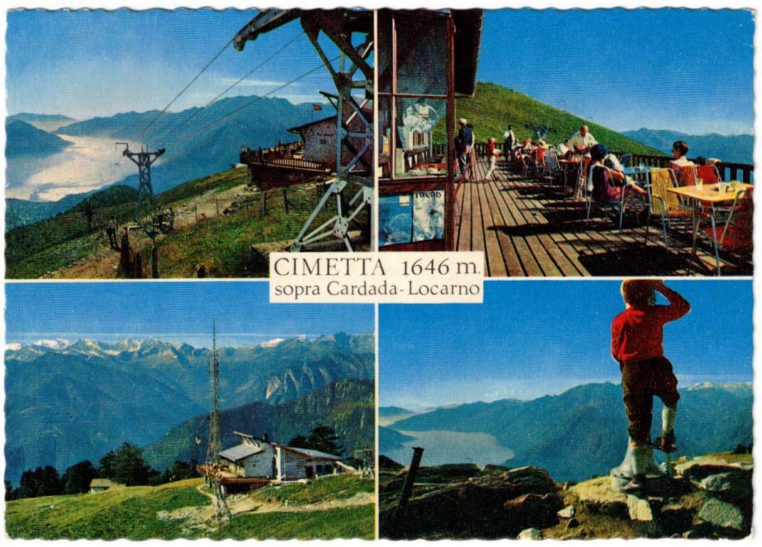 Cartoline postali: Locarno - 4 Bild AK Cimetta – Usato da Binningen venduto da Mountainrider