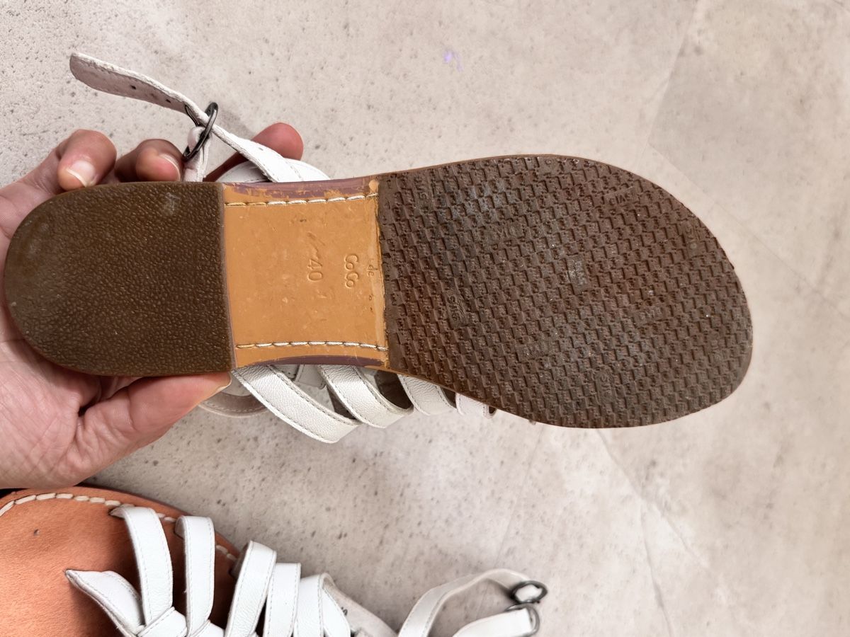 Scarpe da donna: Sandali pelle bianchi gr.40 – Nuovo (secondo la descrizione) da Samedan venduto da lau_q8yh 5