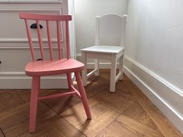 Kindersessel Pink und Weiss gebrauchter Zustand