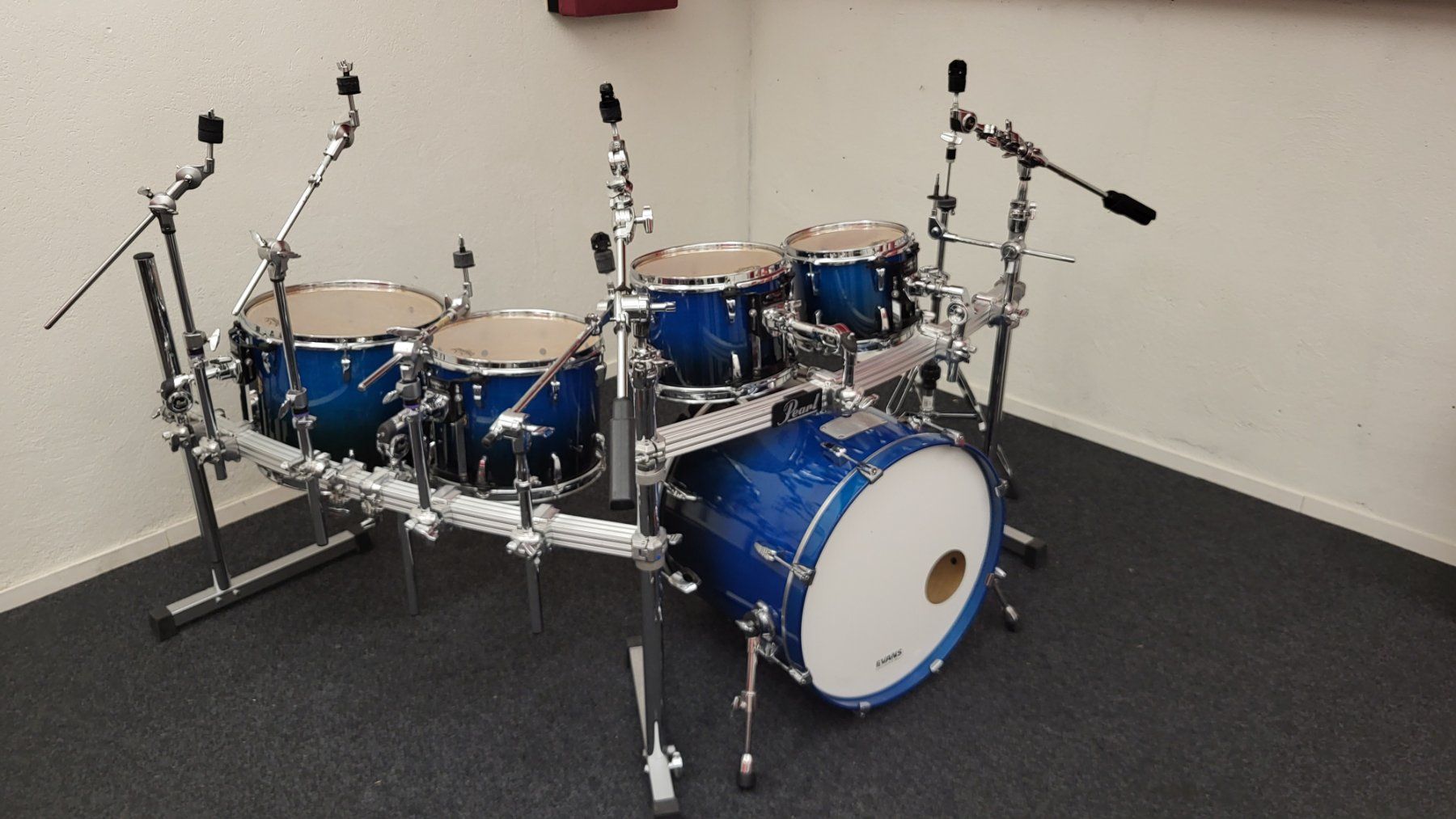 Strumenti musicali: Pearl Session Custom Marine Blue Fade Shellset (no Hardware) – Usato da Luzern venduto da mastodonrocks
