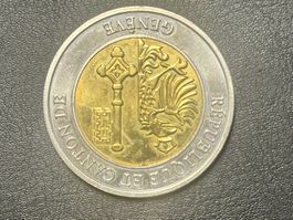 Genf 10 Franken Bimetall Gedenkmünze 2000 Sablier