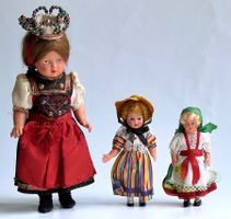 Puppen*1945-1970 antike Zelluloidpuppen*LOT*3-St.*****