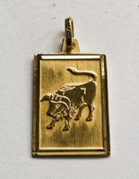 Anhänger, Sternzeichen Stier, 18Karat Gelbgold