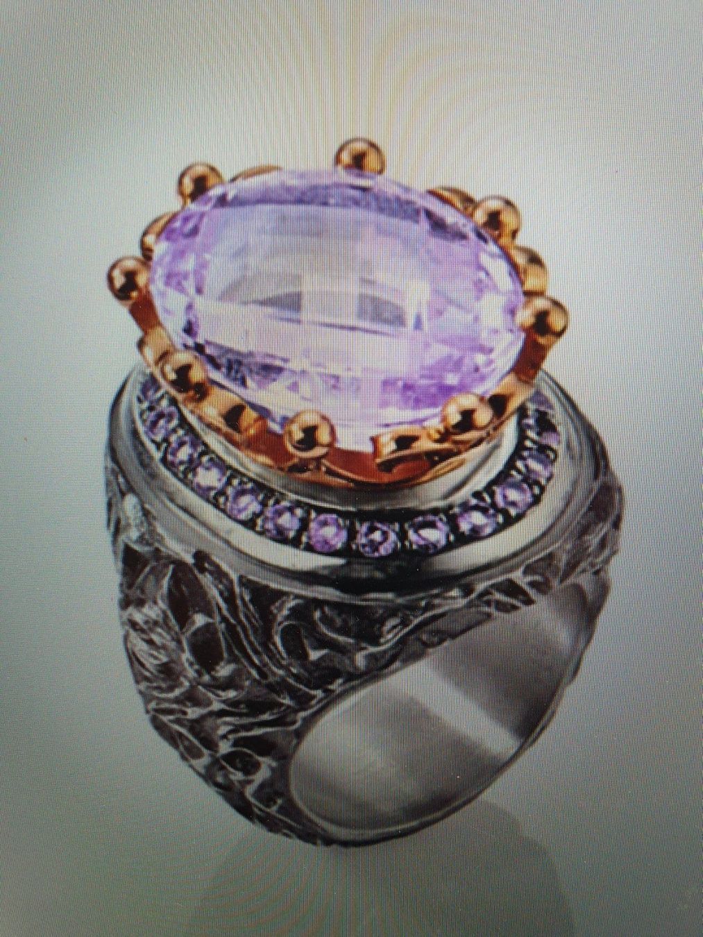 Anelli: Drachenfels Ring mit wunderschönem Amethysten Gr 60 – Nuovo (secondo la descrizione) da Rheineck venduto da aron012 5