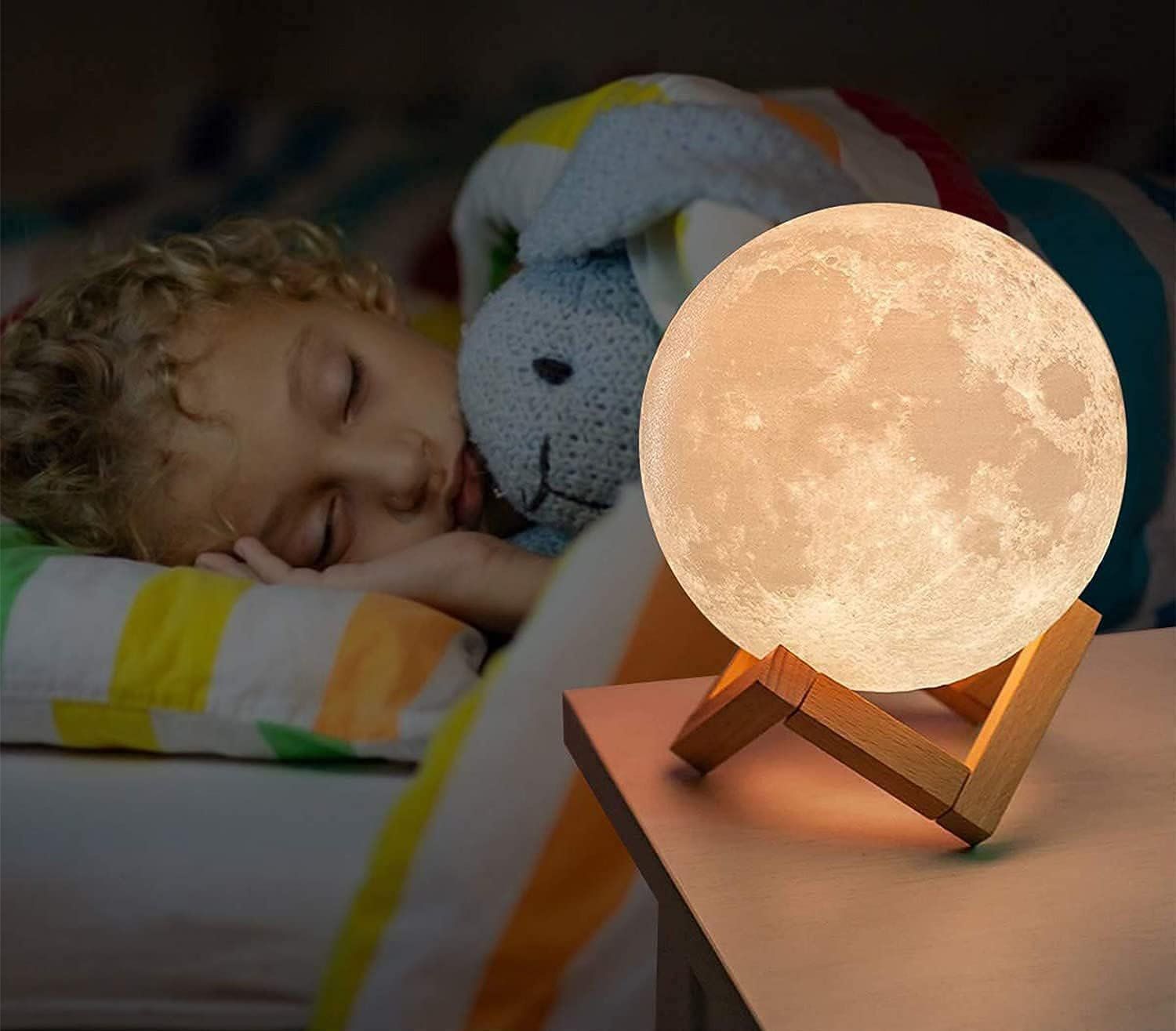 Lampade: Mondlicht 16 Farben mit Holzständer Remote/Touch Control – Nuovo e nell'imballaggio originale da Nuglar venduto da SaleRitter 3
