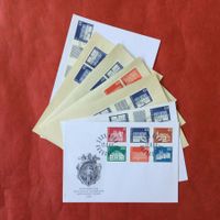 1968 FDC Baudenkmäler + Kehrdrucke K51 K54 S69 S71 S74