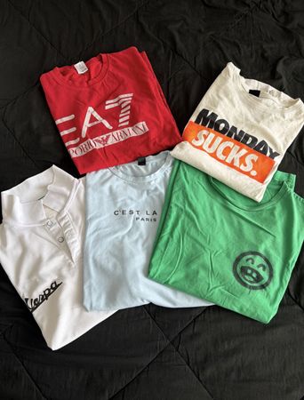 👕 5 Herren T-Shirts im Set – Gr. M/L – guter Zustand