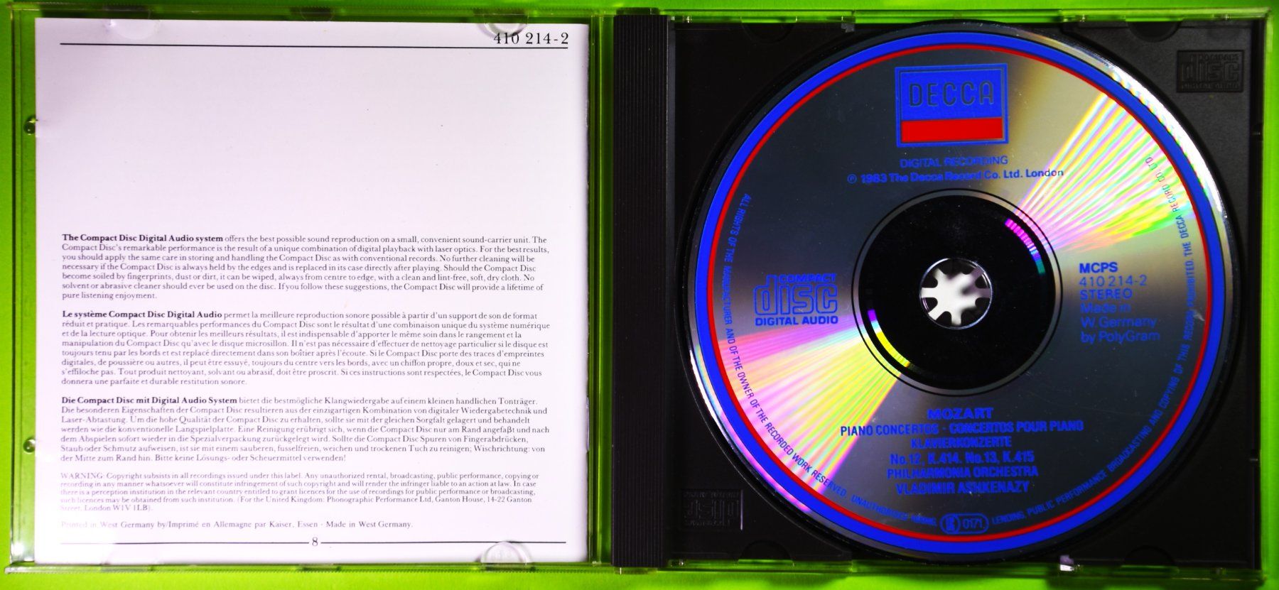 CD: MOZART WOLFGANG AMADEUS - KLAVIERKONZERTE – Nuovo (secondo la descrizione) da Luzern venduto da piro12 2
