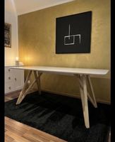 Esstisch SVEN 180x90x75cm weiss mit Holzbeinen